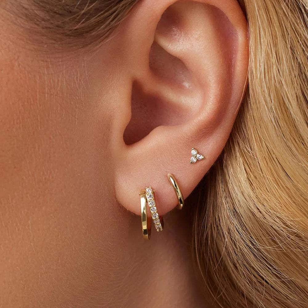 Aurora Glow: Conjunto de Brincos com Diamantes