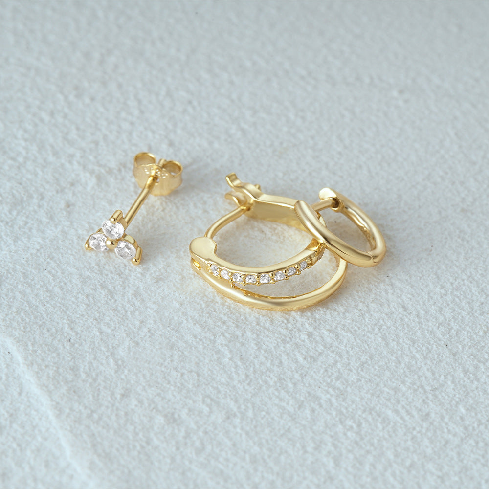 Aurora Glow: Conjunto de Brincos com Diamantes