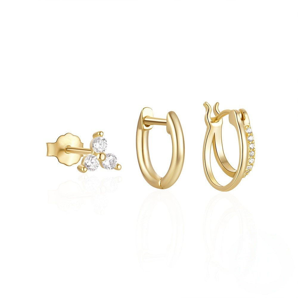 Aurora Glow: Conjunto de Brincos com Diamantes