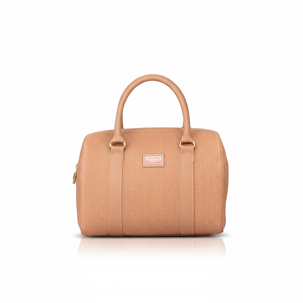 Bolsa Feminina Baú Texturizada com Alças Reforçadas e Zíper (BS-BT)