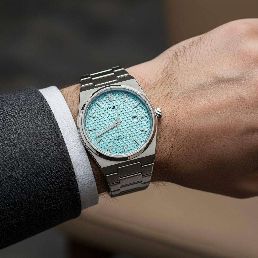 Relógio Masculino Aço Inox Power Reserve (Estilo T-Tank)