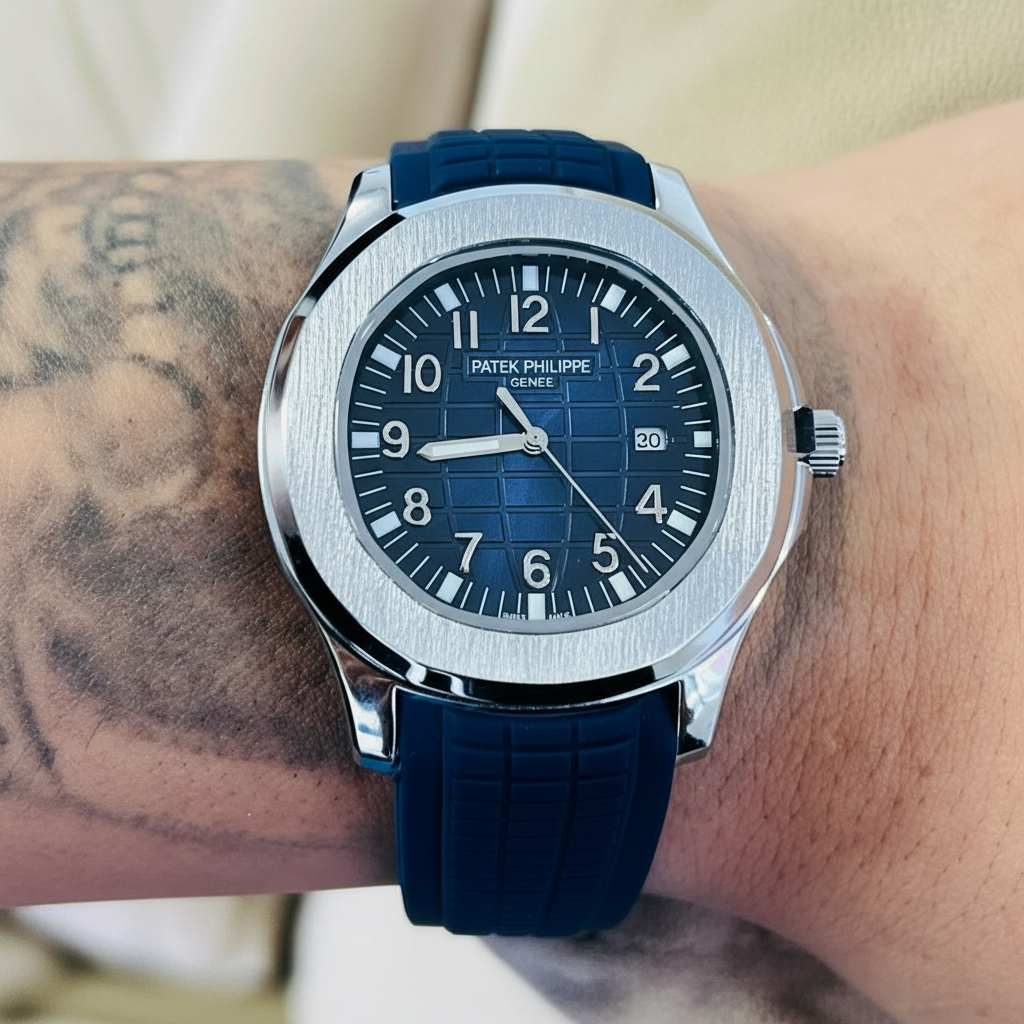 Relógio Masculino Luxo Esportivo com Pulseira de Silicone (Linha PP)