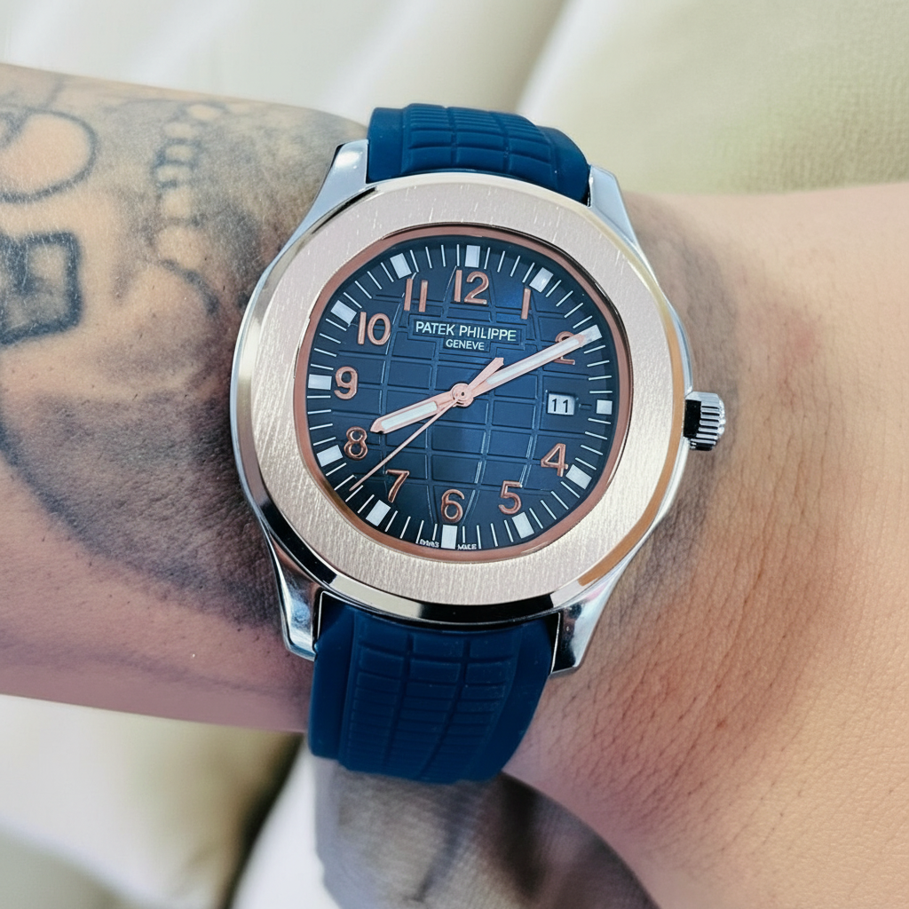 Relógio Masculino Luxo Esportivo com Pulseira de Silicone (Linha PP)