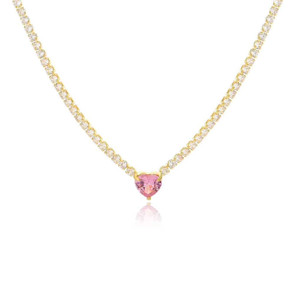 Colar Cravejada Com Zircônia