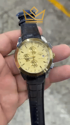 Cronógrafo Masculino Elite Couro Luxo