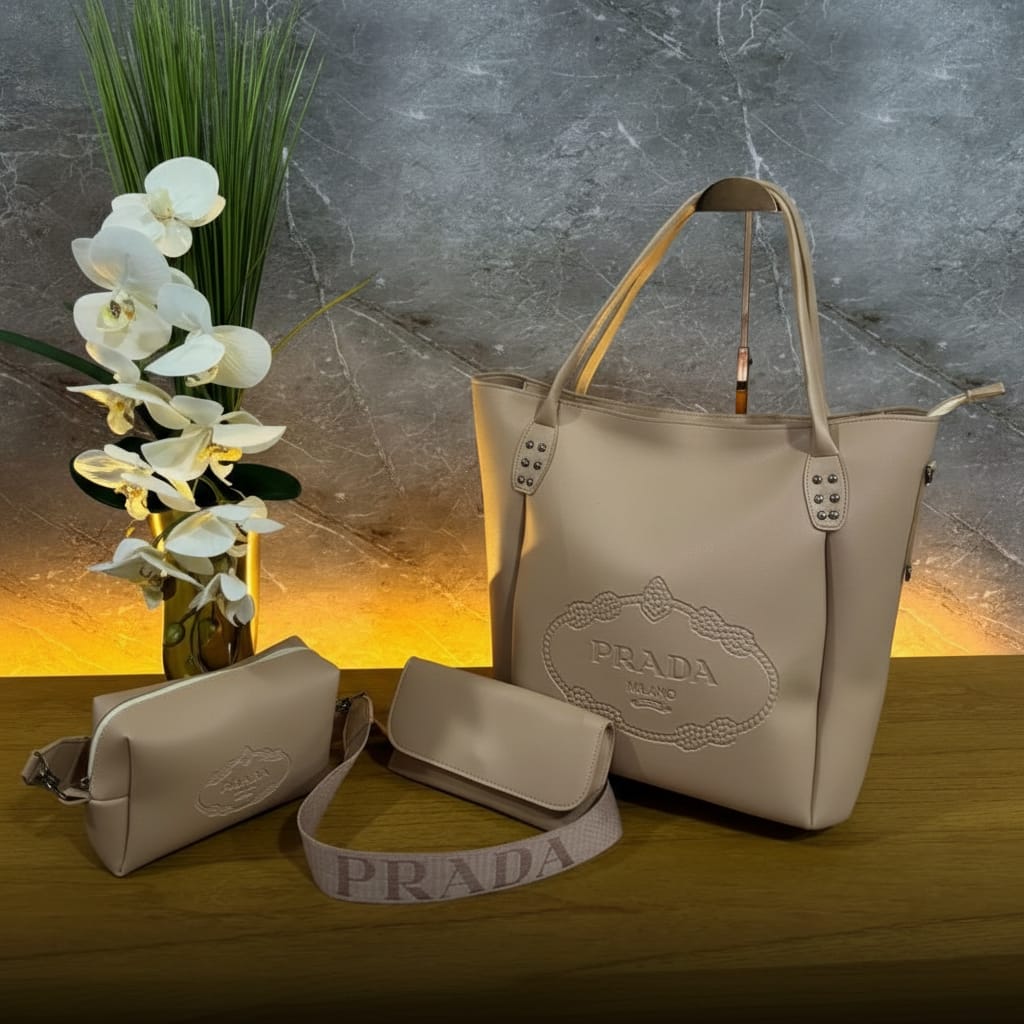 Kit de Bolsas Femininas Premium - Coleção Noir Elegance 3 em 1