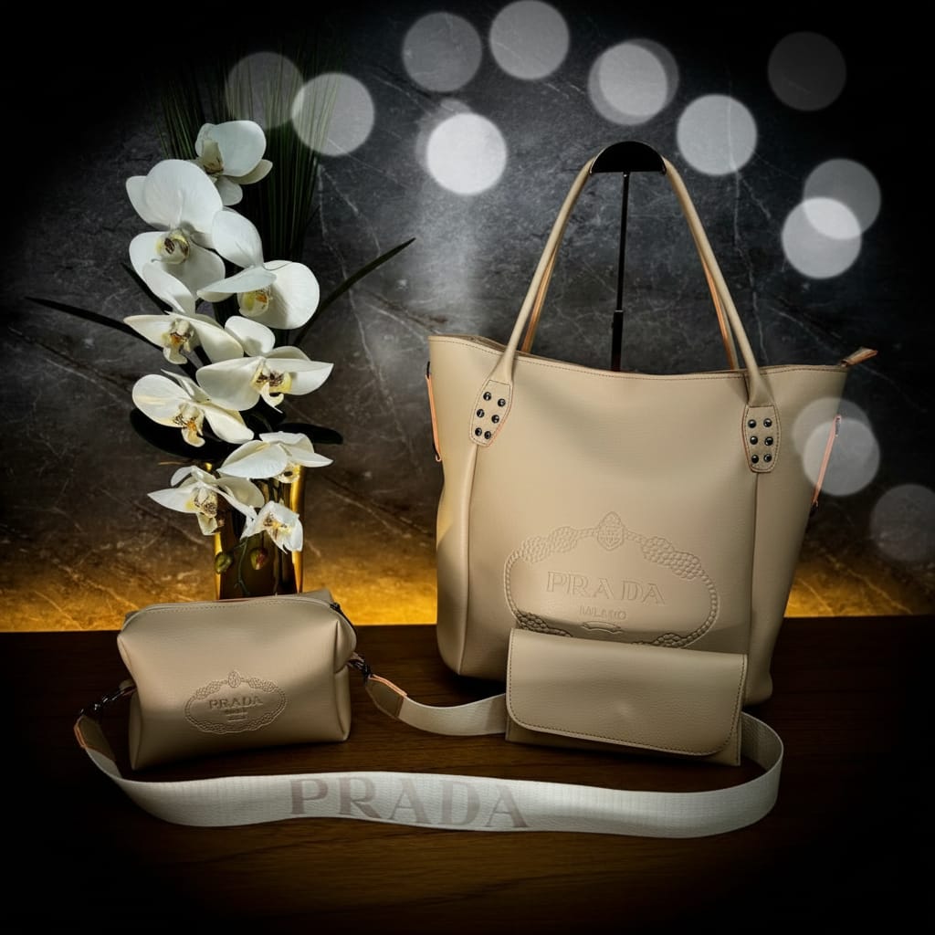 Kit de Bolsas Femininas Premium - Coleção Noir Elegance 3 em 1