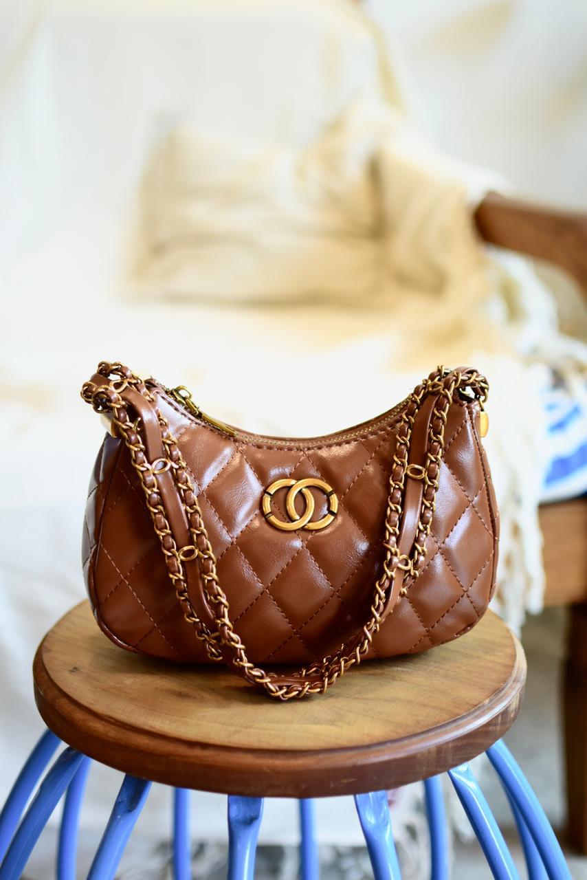 Bolsa CC Luxo – Estilo Chanel Quilted com Corrente