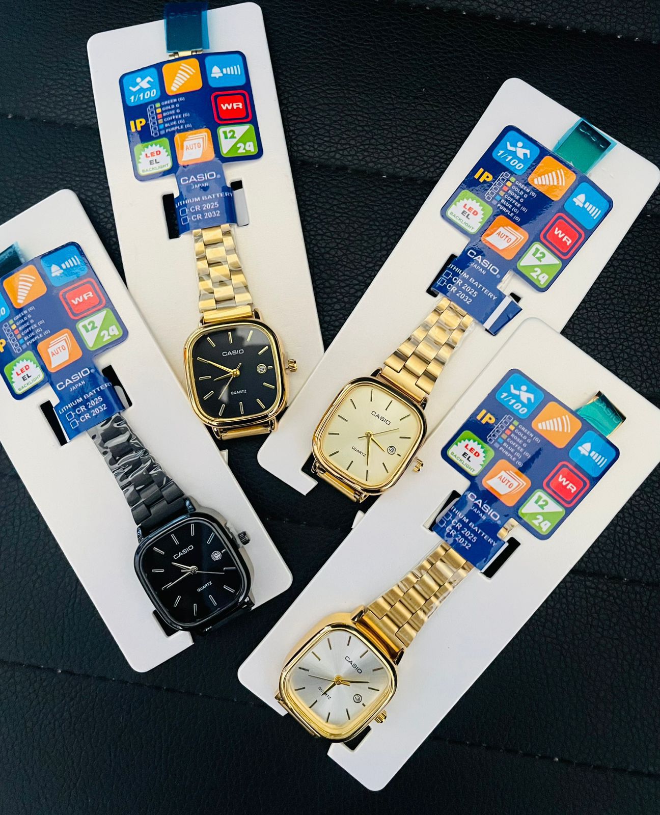 Casio Vintage Feminino - Relógio Analógico Quadrado com LED Iluminado | Aço Inox à Prova d'Água