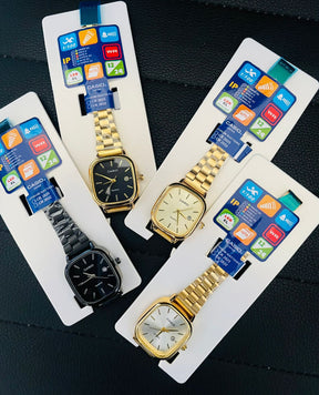 Casio Vintage Feminino - Relógio Analógico Quadrado com LED Iluminado | Aço Inox à Prova d'Água