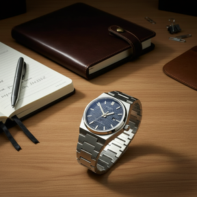 Relógio Masculino Aço Inox Power Reserve (Estilo T-Tank)