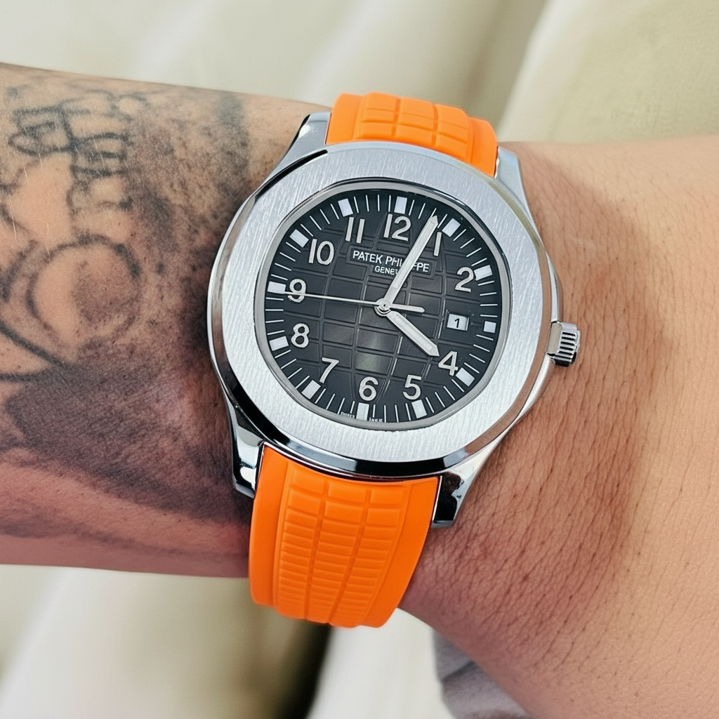 Relógio Masculino Luxo Esportivo com Pulseira de Silicone (Linha PP)