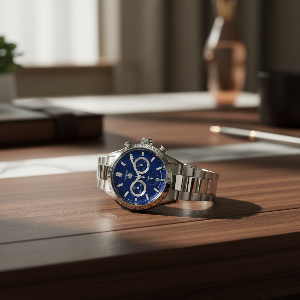 Relógio Cronógrafo Premium – Aço Inoxidável com Taquímetro