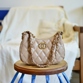 Bolsa CC Luxo – Estilo Chanel Quilted com Corrente