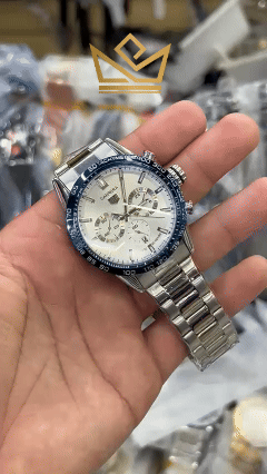 Relógio Cronógrafo Premium – Aço Inoxidável com Taquímetro