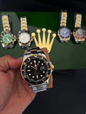 ROLEX SUBMARINER Bimetal | Luxo Suíço Prestige - Edição Modelo Misto Gold & Steel