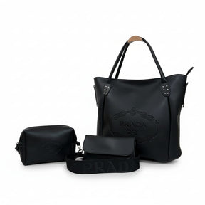 Kit de Bolsas Femininas Premium - Coleção Noir Elegance 3 em 1