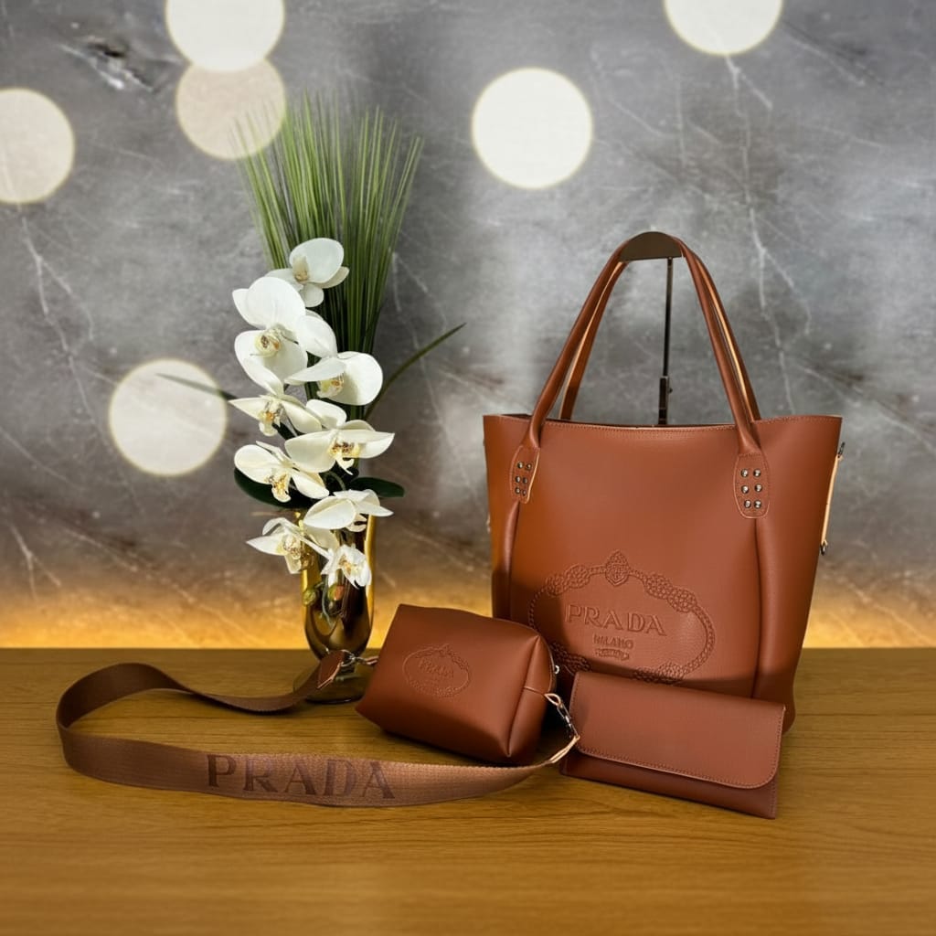 Kit de Bolsas Femininas Premium - Coleção Noir Elegance 3 em 1