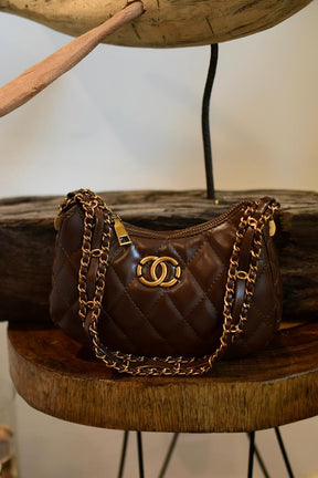 Bolsa CC Luxo – Estilo Chanel Quilted com Corrente