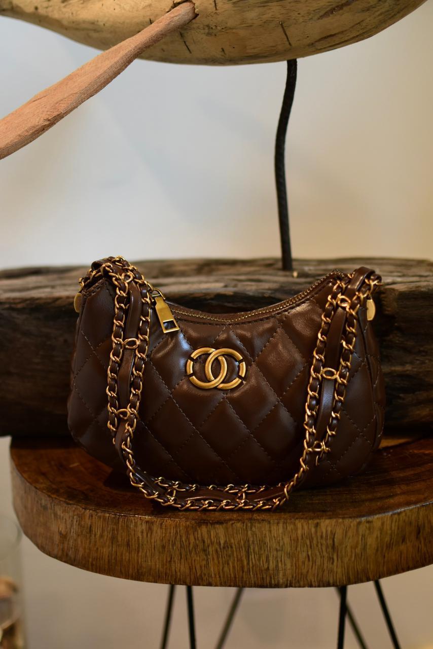 Bolsa CC Luxo – Estilo Chanel Quilted com Corrente