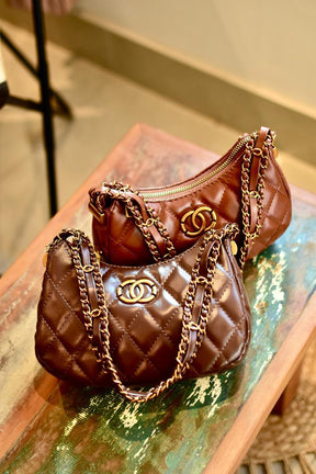 Bolsa CC Luxo – Estilo Chanel Quilted com Corrente